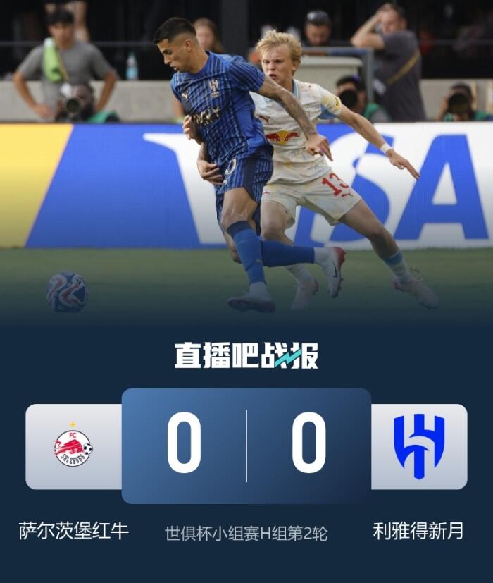 世俱杯上演精彩对决 萨尔茨堡红牛与利雅得新月握手言和 马尔科姆绝佳机会化为乌有