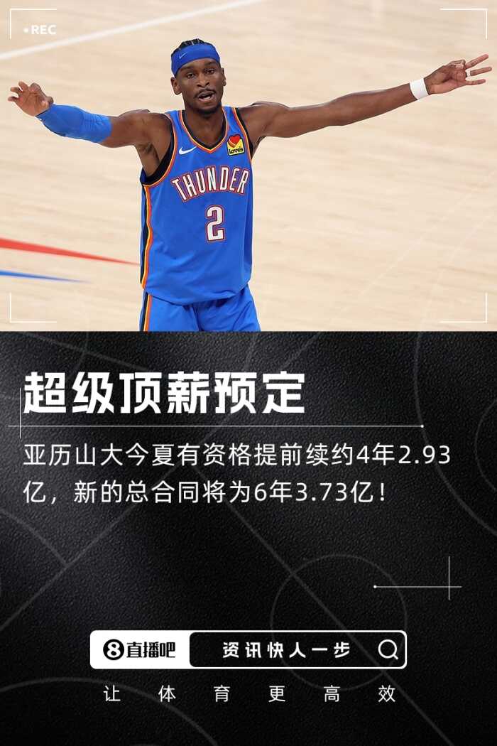 四年三亿的合同机会 SGA今夏有望提前续约超级顶薪